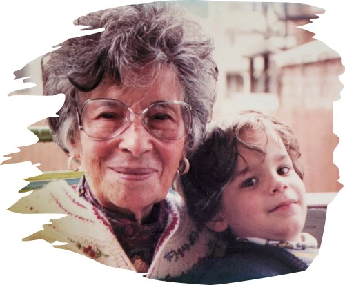 Picture of Grandmother Filomena with grandson